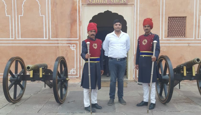 Canons placed at City Palace Jaipur