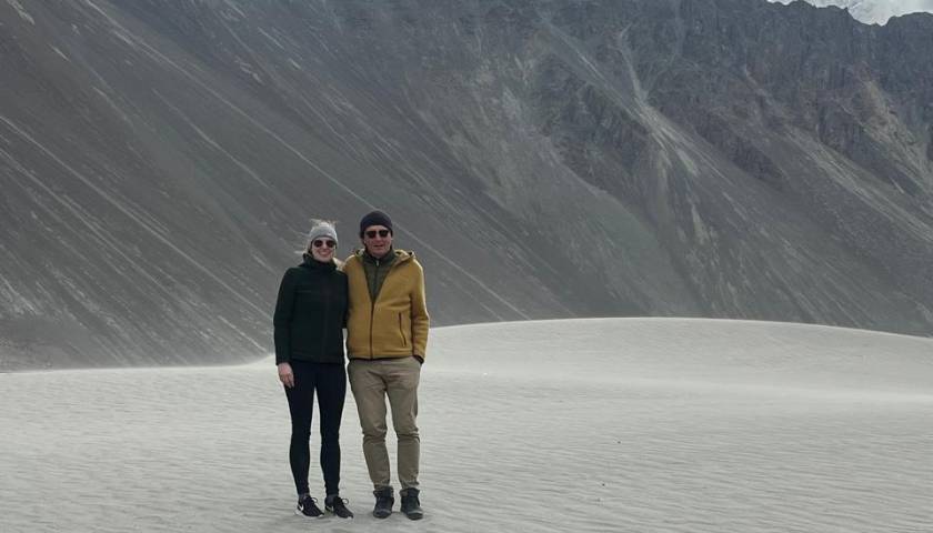 Guest from Germany Hartmut Maichel in Nubra Valley Ladakh