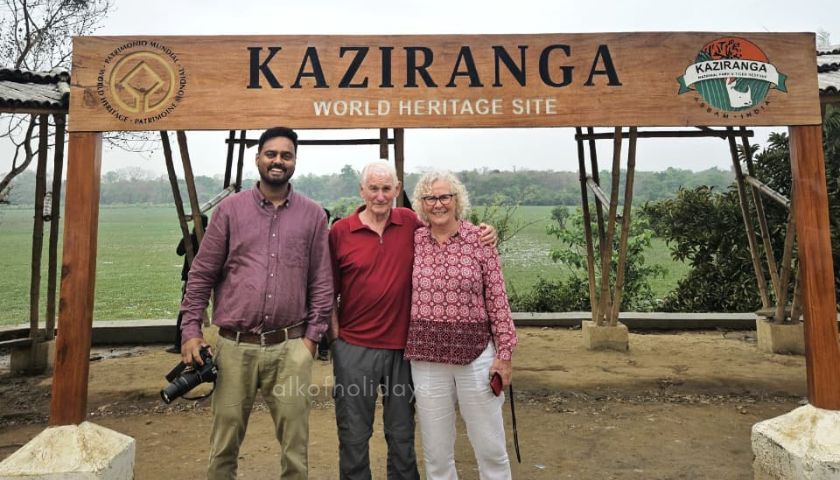 Our representative Pankaj Escorting our guest from Australia at Kaziranga National Park