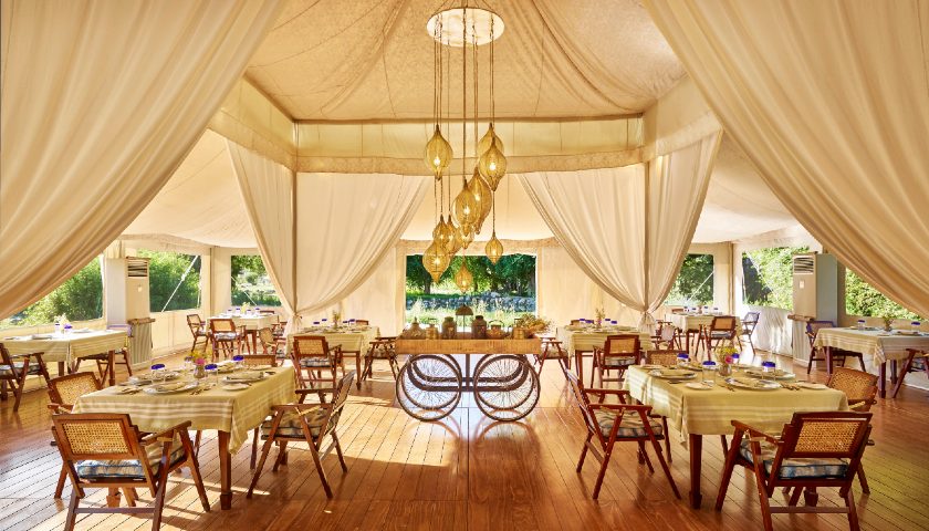 Tent Restaurant at the Chamba Camp Thiksey